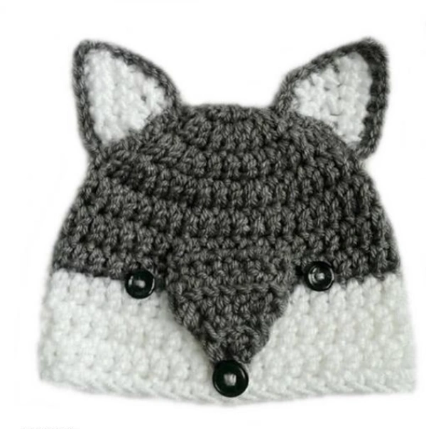 Hand Knitted Woolen  Animal Design kids Cap - 6-12  Months